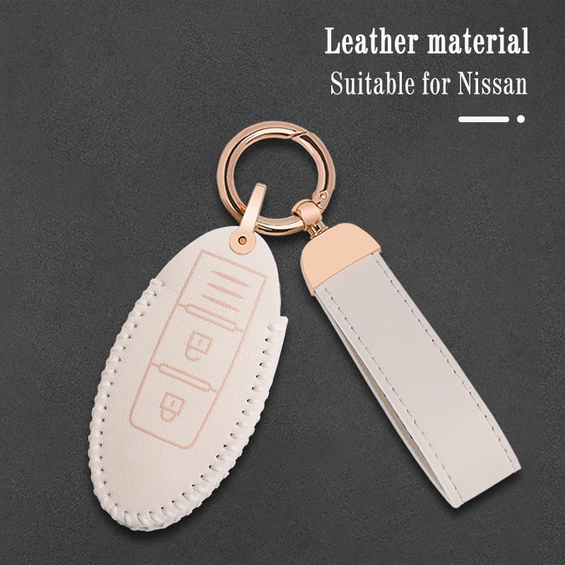

Leather Car Remote Key Case Cover Protector Shell for Nissan Juke Qashqai J10 J11 X-Trail T32 T31 Kicks Tiida Pathfinder Note