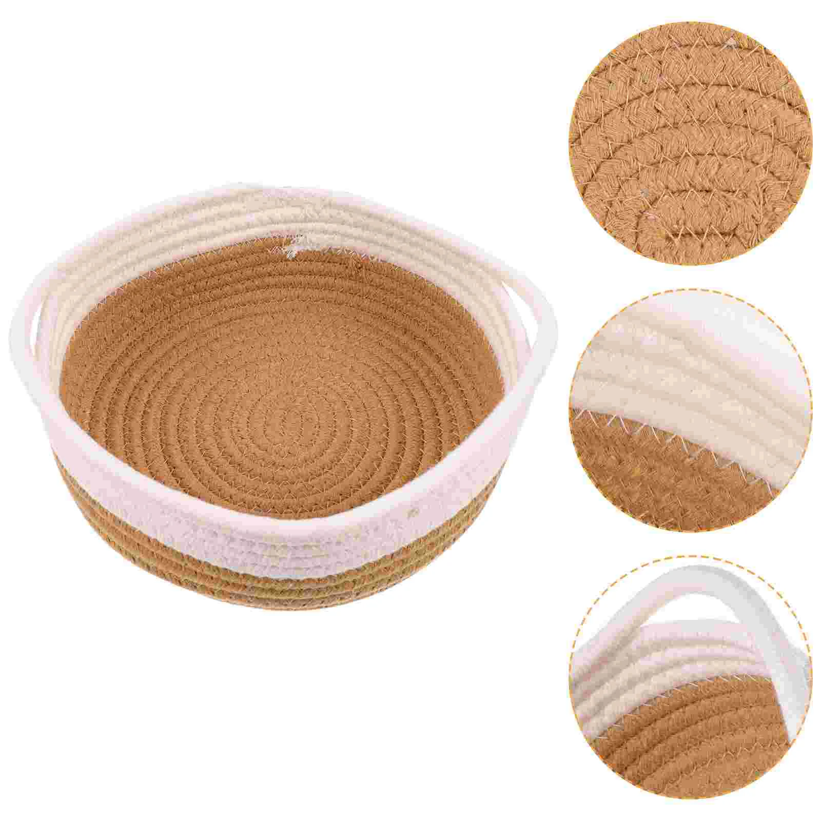 

Basket Baskets Toy Storage Woven Rope Cotton Organizer Empty Gift Laundry Nursery Dog Hamper Bin Baby Decorative Mini Desktop