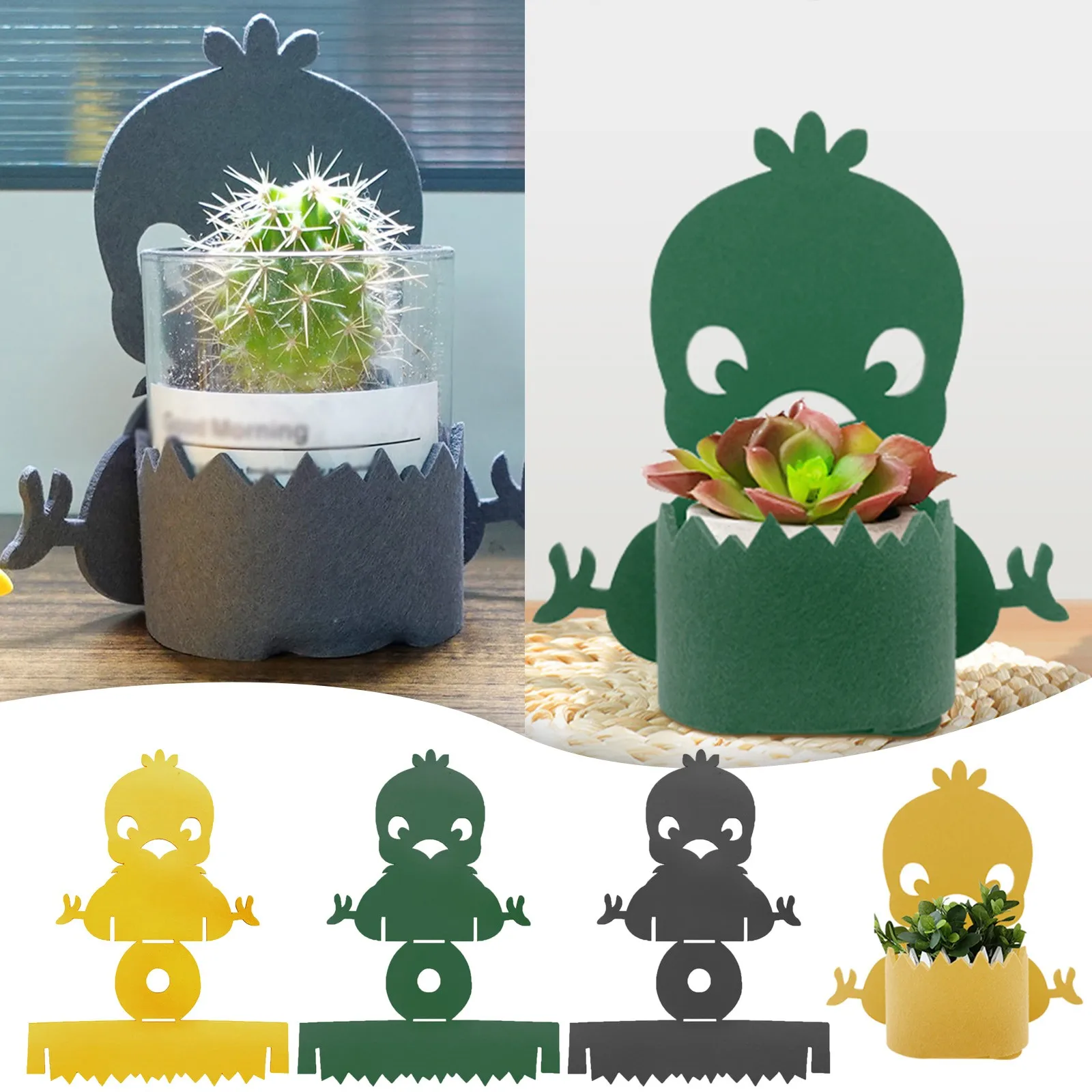 

Набор цветочных горшечных растений, цветочный набор, валяная ткань для хранения, настольное украшение