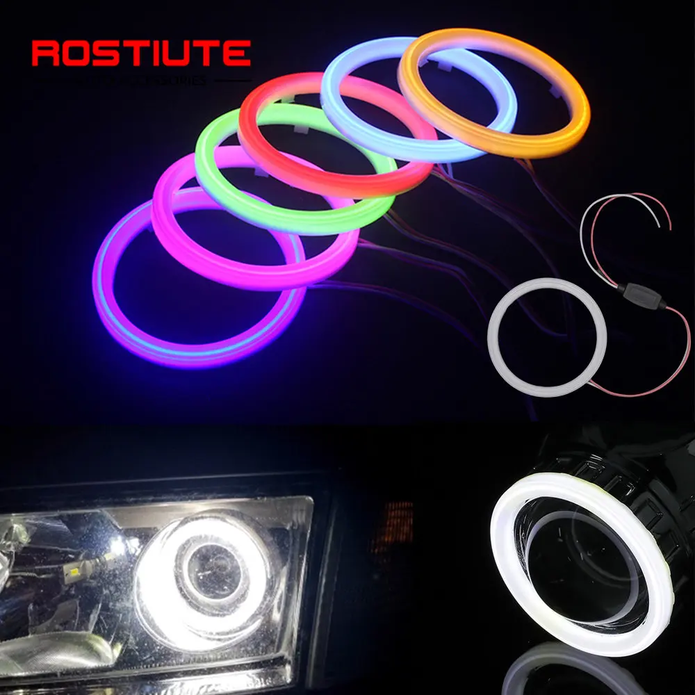 

2PCS Cotton LED Angel Eyes 60MM 70MM 80MM 90MM 100MM Led Auto Headlights Car Fog Lamp Led Halo Ring Angel Eye for Motorcycle ATV