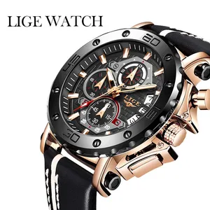 LIGE Watch Men Waterproof Quartz Watch For Men Fashion Stainless Steel Male Clock Wristwatch Leisure in Pakistan