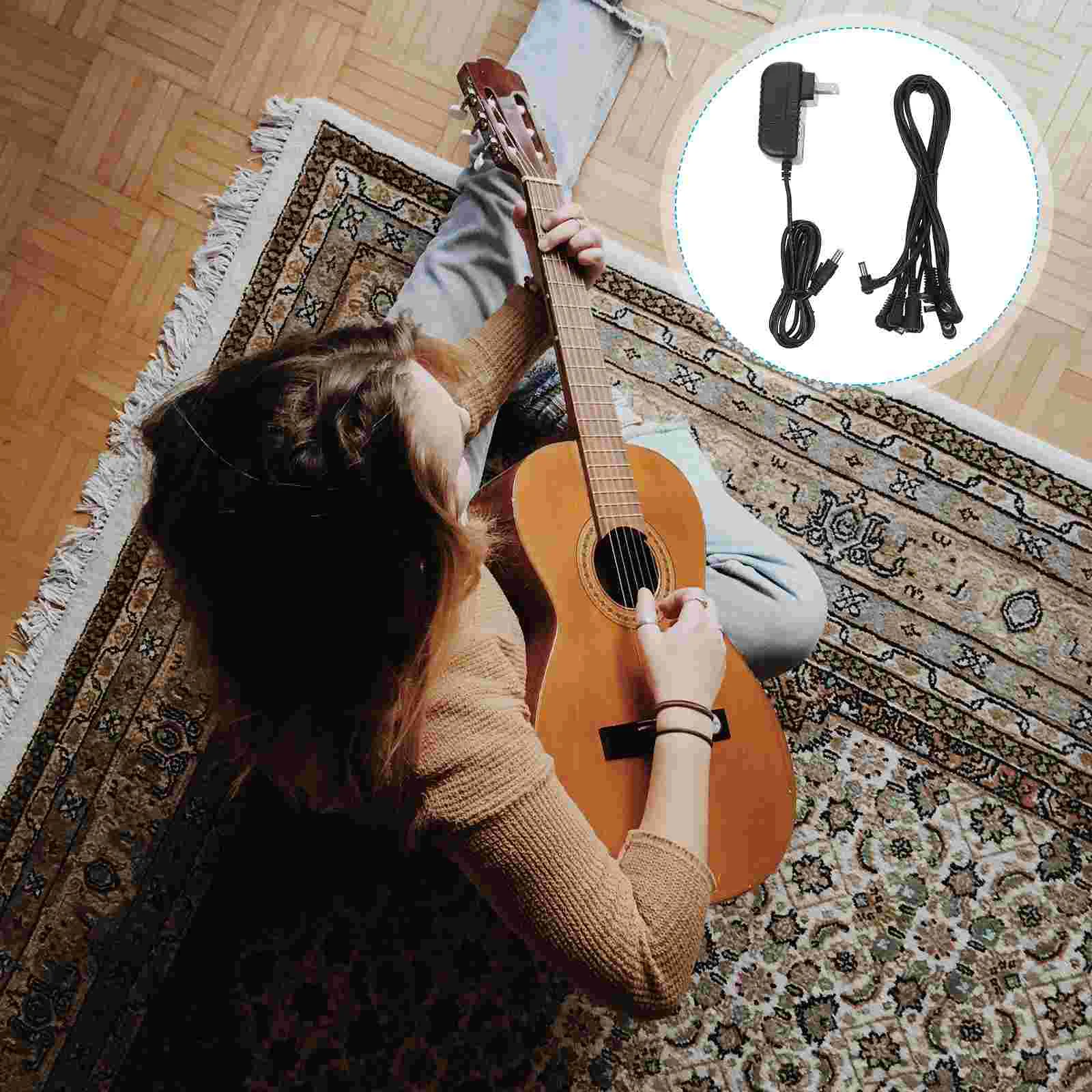 

1 шт. электроинструмент для гитары, зарядное устройство, портативный блок питания для гитары (черный)