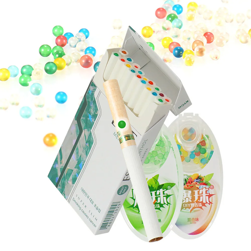 

100pcs Mixed Fruit Flavor Capsule Ice Mint Explosion Cigarette Pops Beads Crush Ball Filter For DIY Smoking Holder Accessories