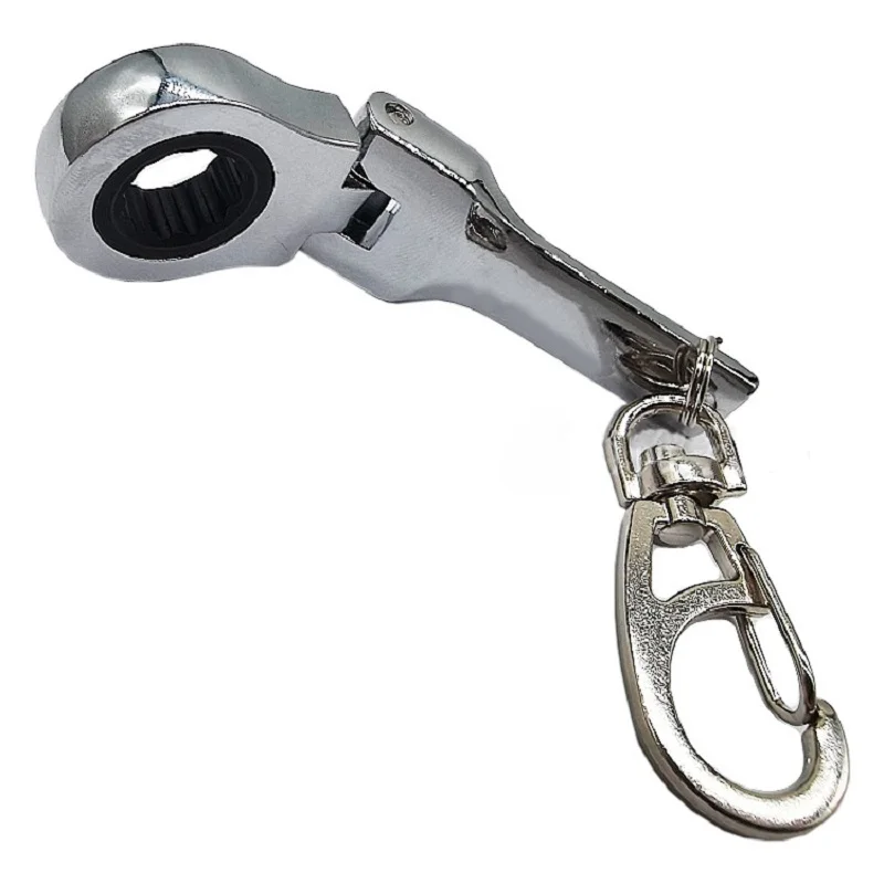 

10mm Ratchet Wrench Mini Shaped JDM Metal Racing Keychain Key Chain Ring Keyring