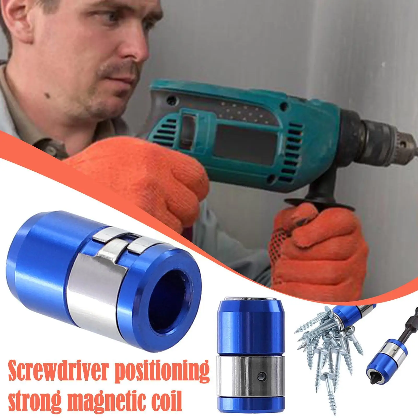 

3pcs Magnetic Ring Screwdriver Bits Heads Anti-corrosion Strong Magnetizer Magnetic Ring For 6.35mm 1/4" Drill Bit Magnet Z4g4