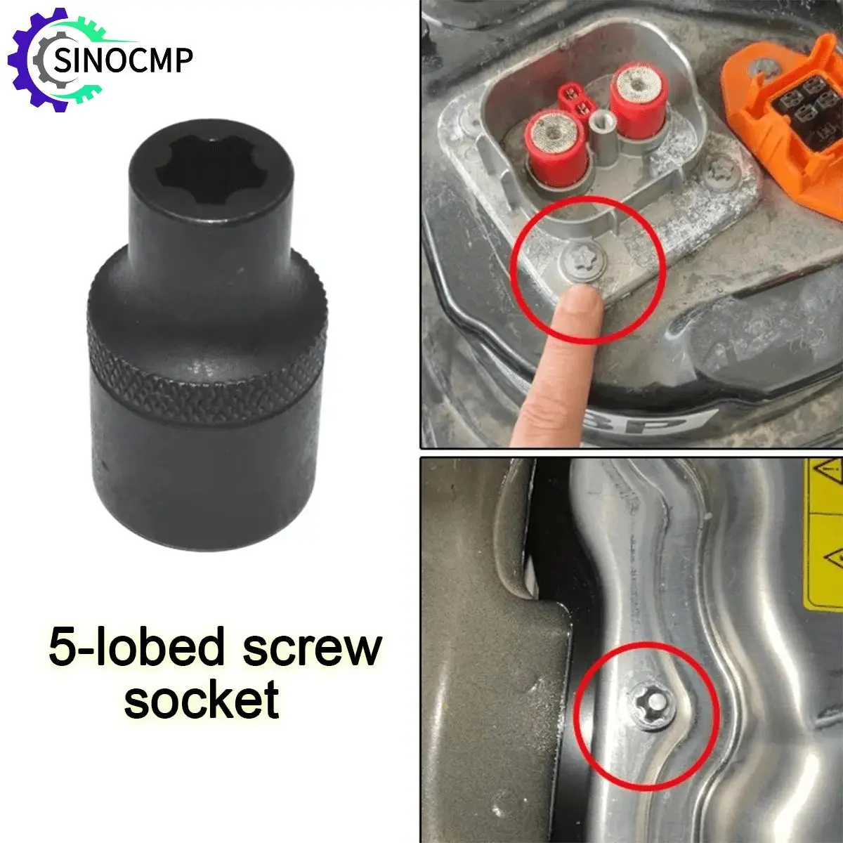 

Крышка аккумуляторного отсека, специальные инструменты для автомобиля, разборный торцевой ключ Tesla, замена новых автозапчастей, пятиугольная розетка большой лопасти E