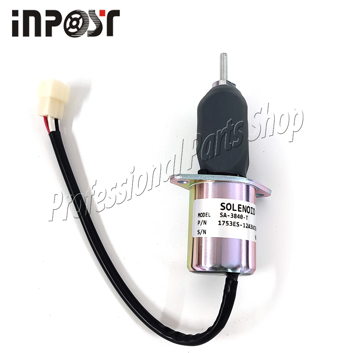 Фото Новый электромагнитный клапан остановки подачи топлива 12V SA-3840-T 119807-77800 1753ES-12A3UC5B1S1 для двигателей Yanmar 4TNE94 4TNE98 4TNC88 (1 шт.) №4