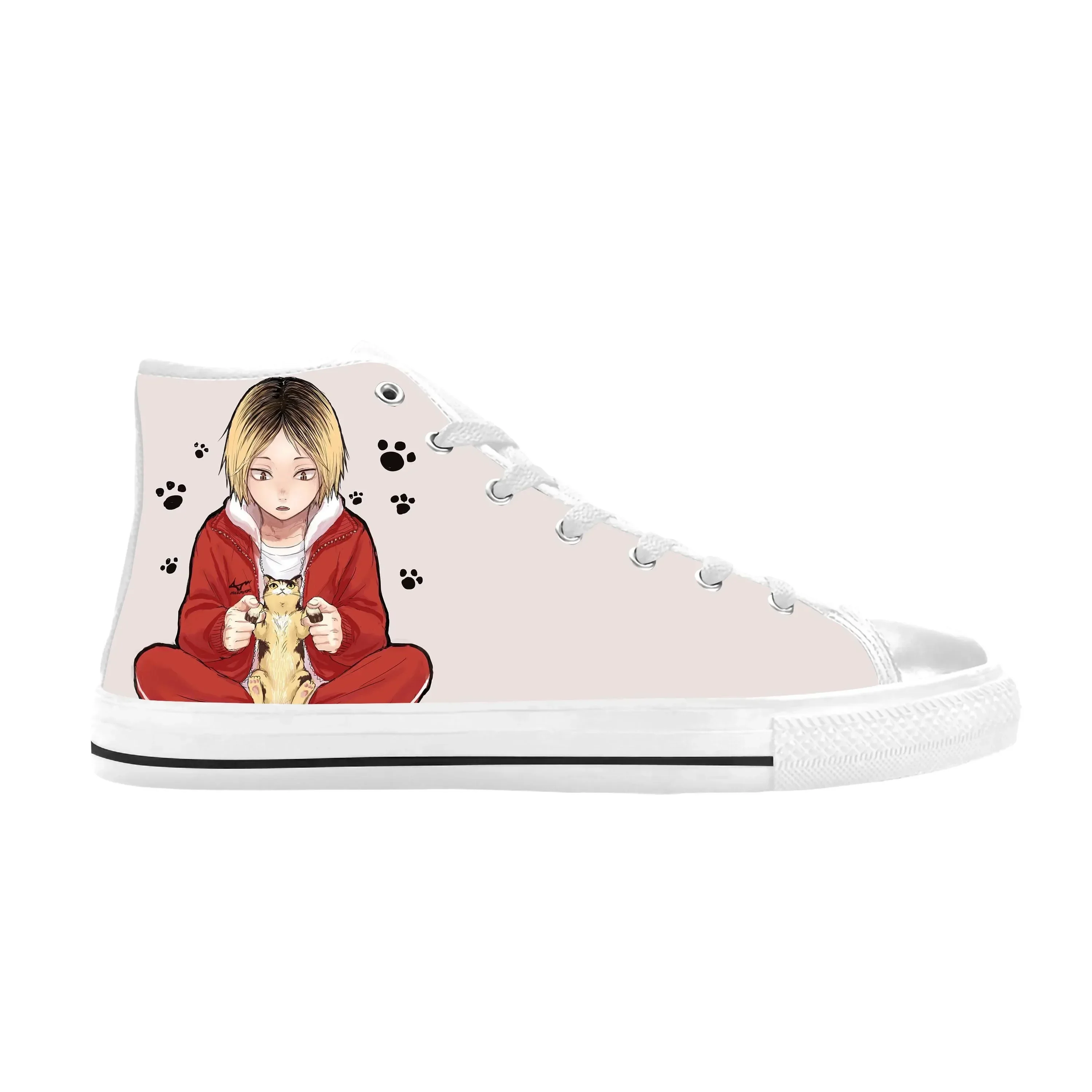 Фото Японские аниме-мультфильмы, манга, Haikyuu Kozume Kenma, повседневная тканевая обувь, удобные дышащие кроссовки с 3D принтом для мужчин и женщин №3