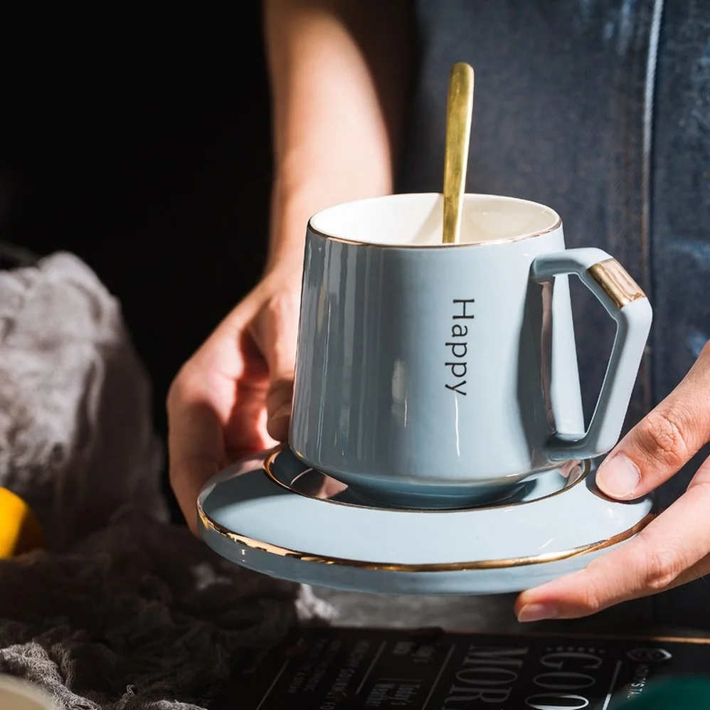 

Simple Ceramic Cup Mug Gift Coffee Cup Creative Office Cup Couple Set