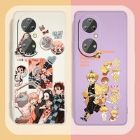 anime ghost killing blade cute pattern for huawei p50 p40 p30 p20 p smart pro lite z e 2017 5g liquid rope phone case cover