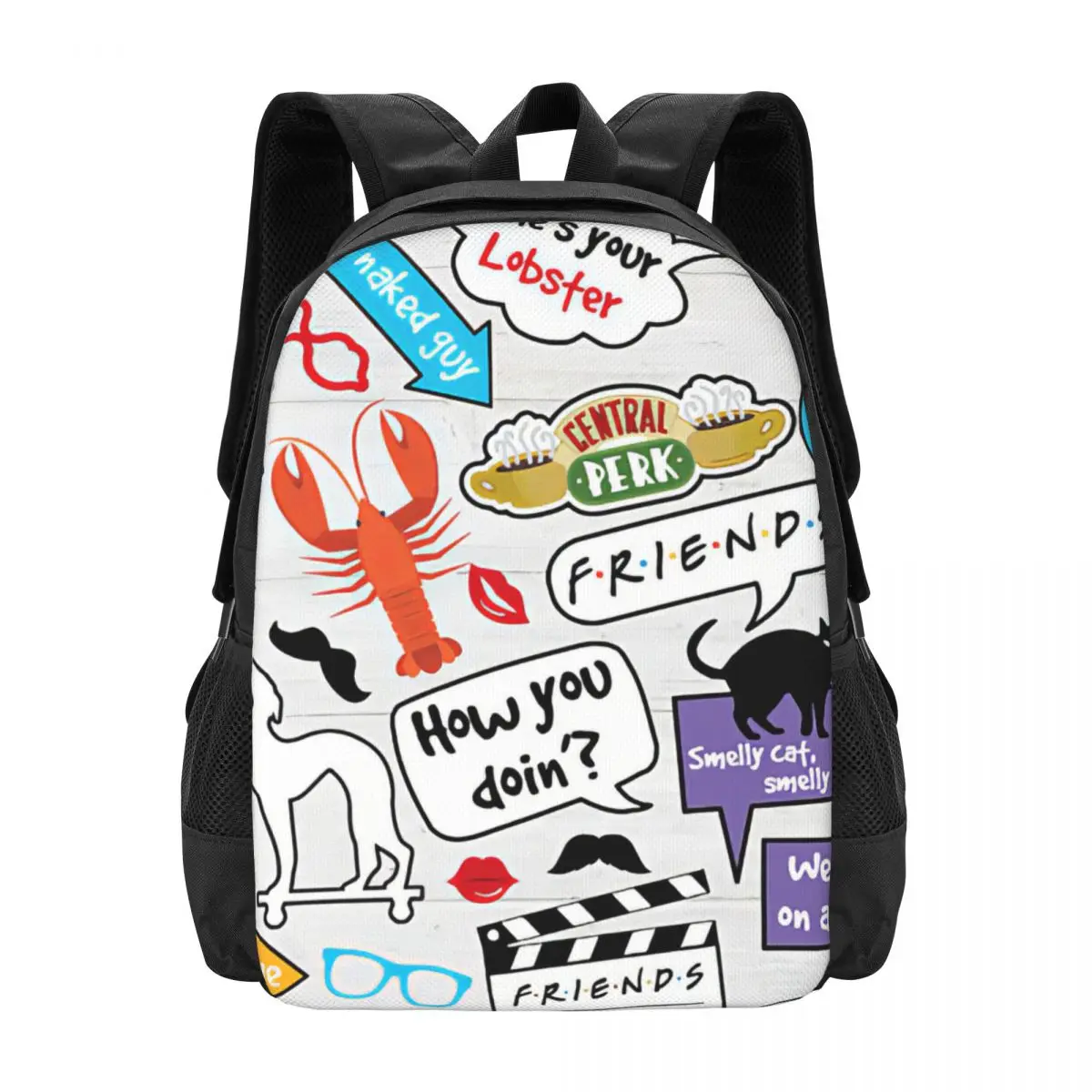 Friends Tv Show Backpack for Girls Boys Travel RucksackBackpacks for Teenage school bag