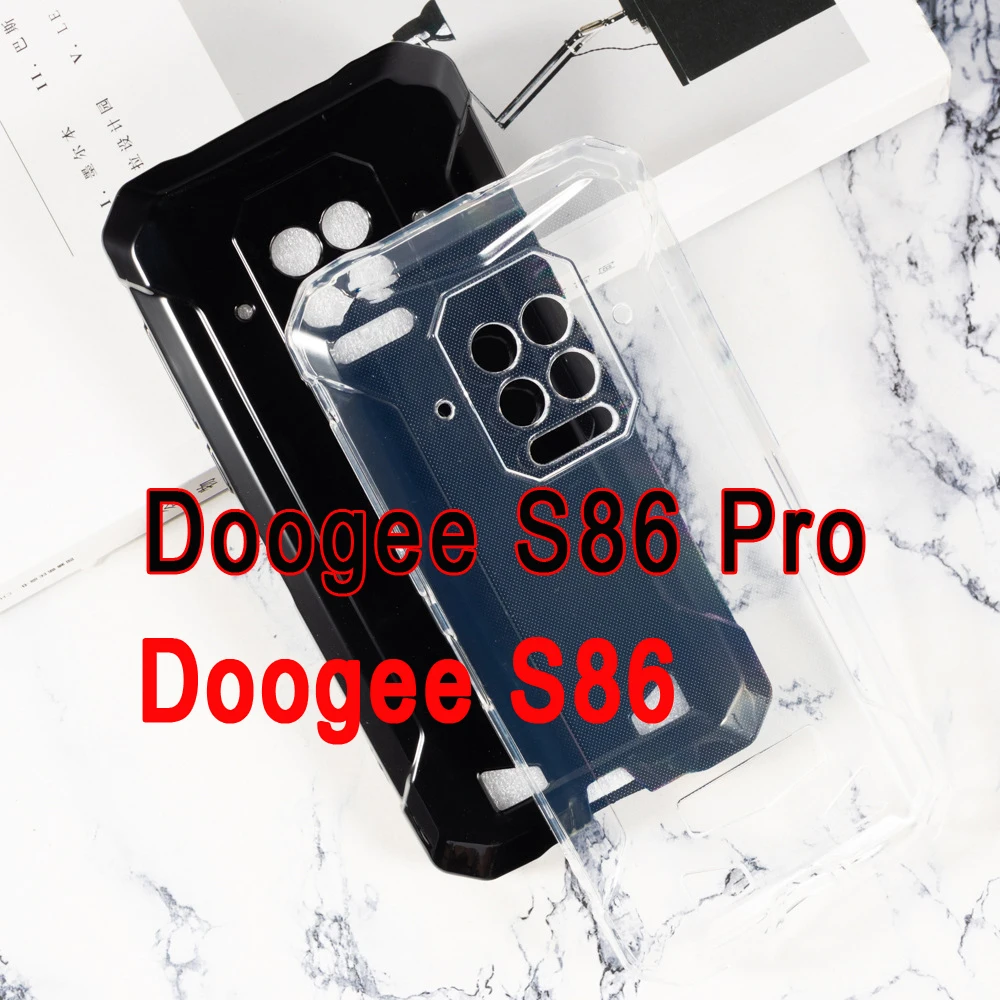DoogeeS86 задняя крышка для Doogee S86 Pro Чехол защитный чехол для телефона черный прозрачный роскошный мягкий ТПУ Для Doogee S86 чехол
