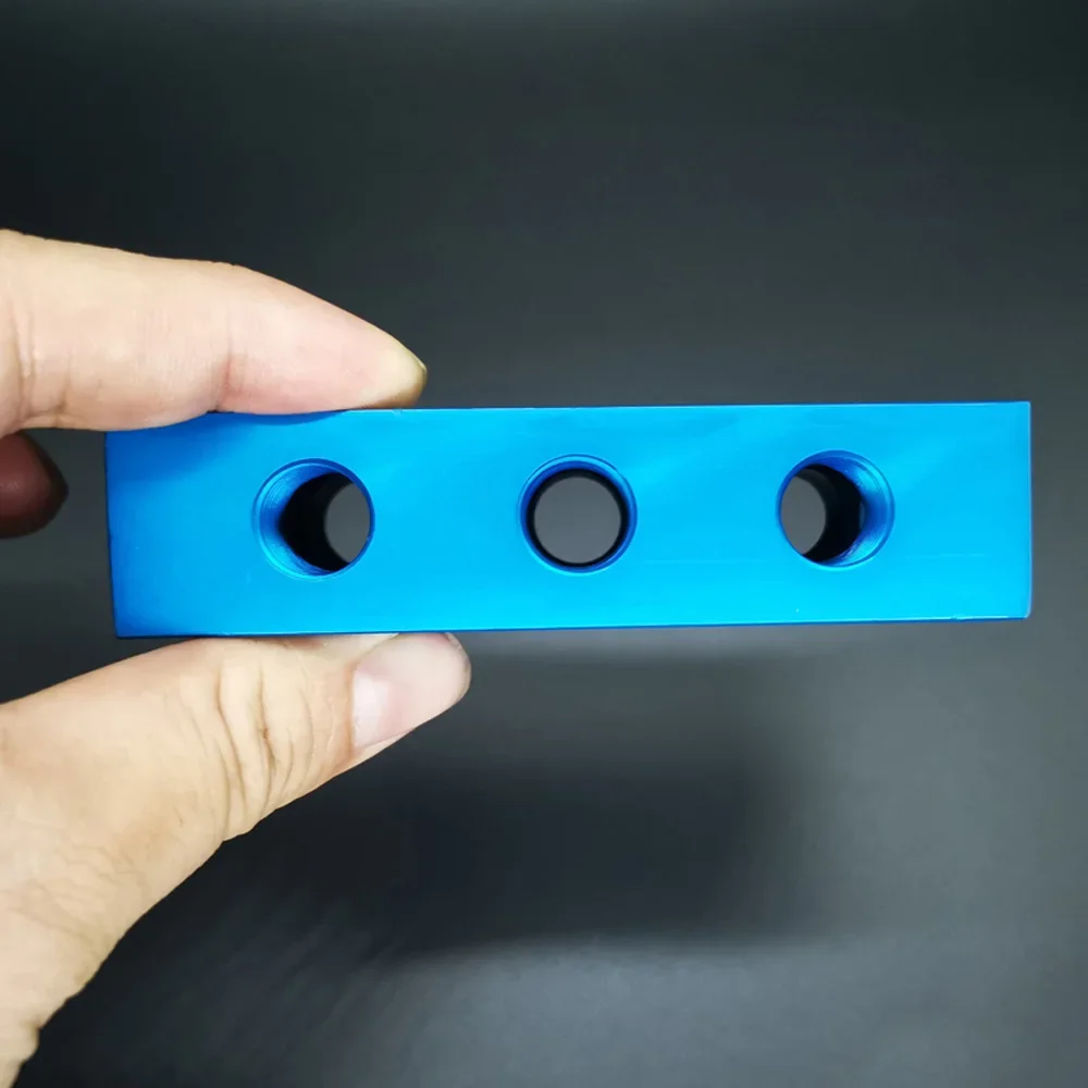 1/2/3/4 Way 4/6/8/10 портов BSP G3/8 &quotIn G1/4&quot Out синий Алюминиевый разветвитель для