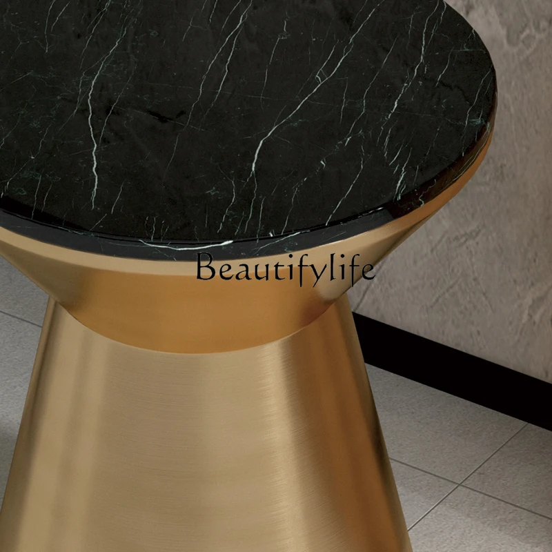 Итальянский минималистичный мраморный угловой стол диван боковой шкаф