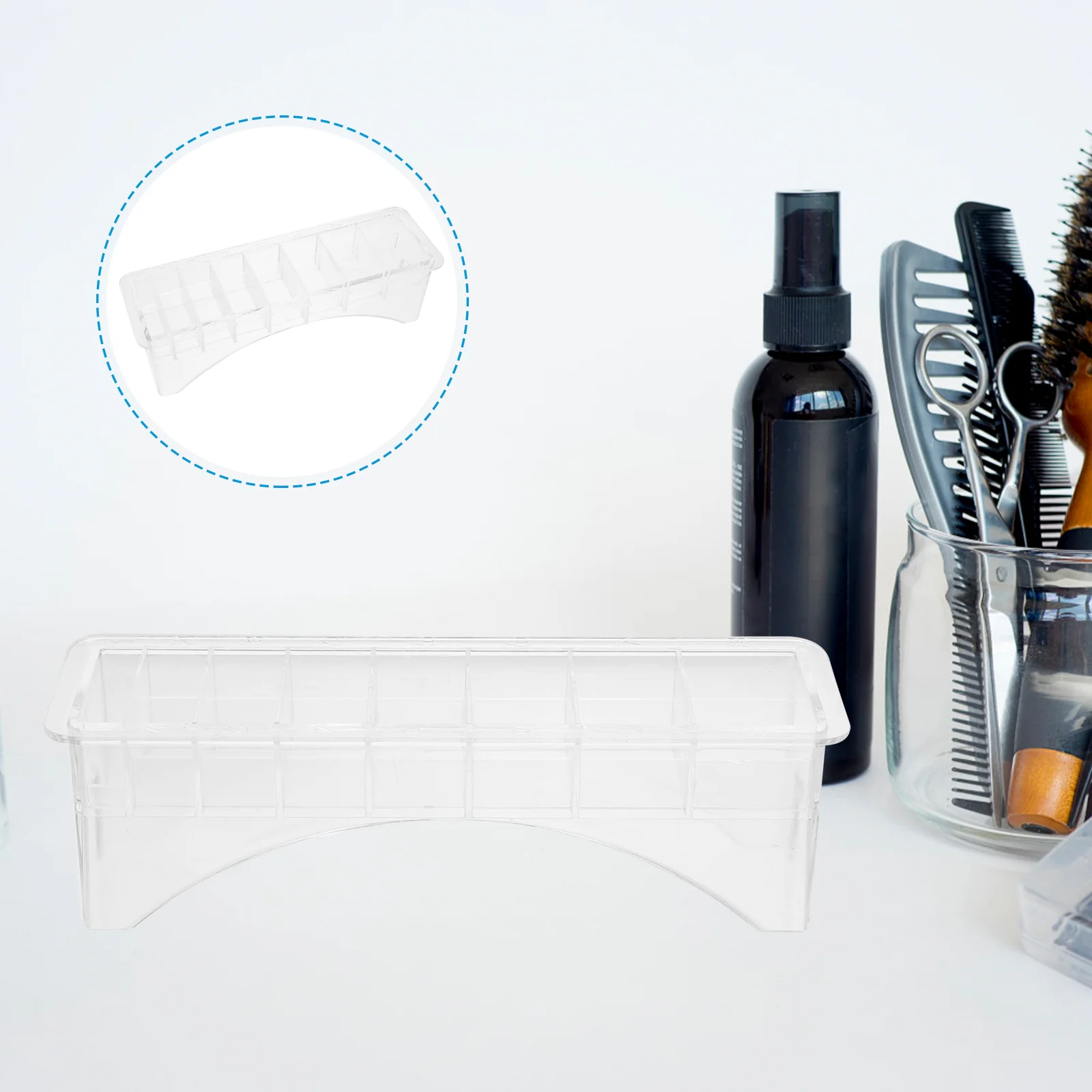 

Hair Box Barber Clipper Tool Organizer Holder Comb Storage Salon Case Stylist Trimmer Highlighting Brush Limit Guard
