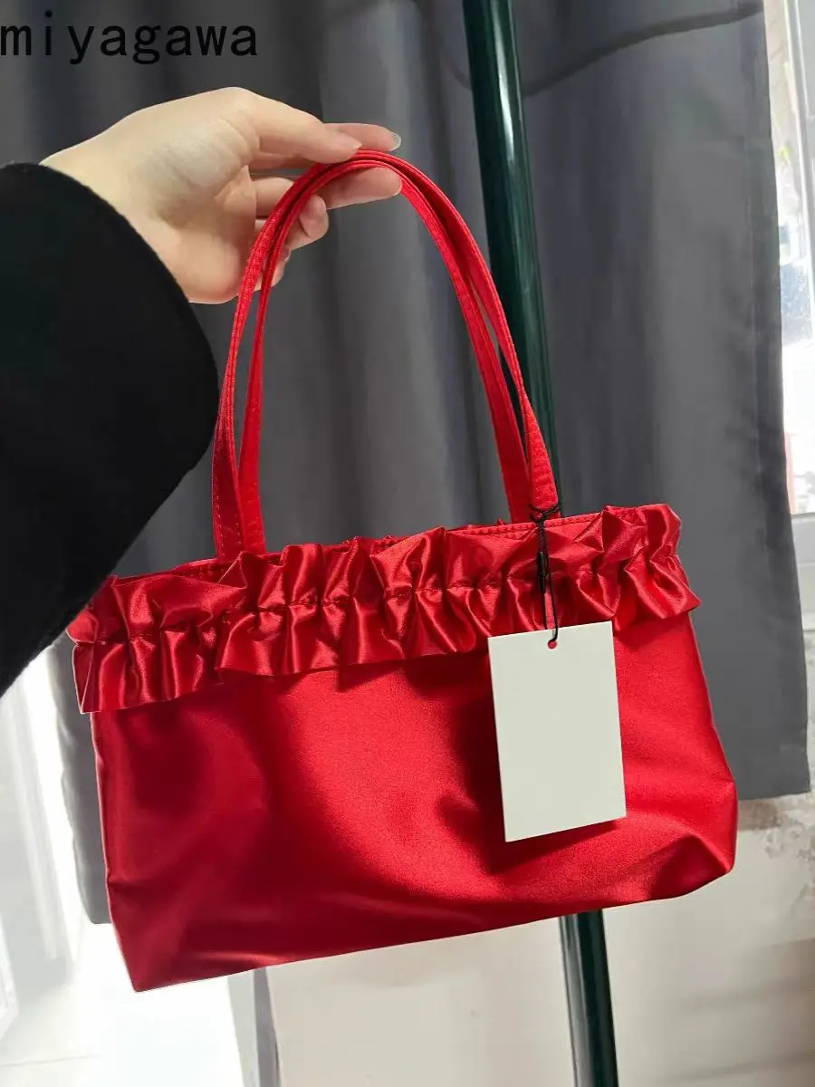 Женская атласная кружевная сумка Миягава под подмышек новинка 2024 для поездок