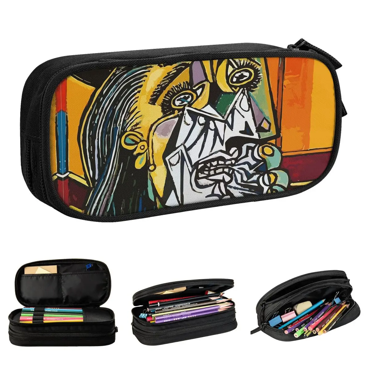 Case Art Cubism Surrealism Artist Spanish Pen Box Bag Large 