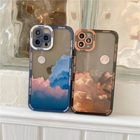 jome retro moon night late cloud phone case for iphone 13 11 12pro max xr xs max 7 8plus x lens protection shockproof soft cover