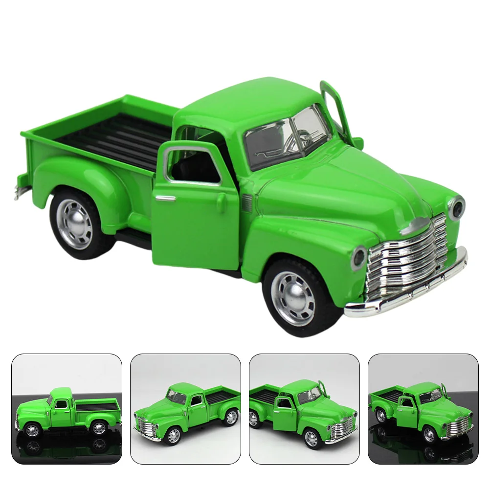 

Alloy Car Model Adornment Retro Pickup Truck Collection Classic Car Mini Metal Creative Car Ornaments Home Stylish Decoration