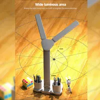 Регулируемая настольная лампа с часами и отделениями под канцелярские принадлежности#1