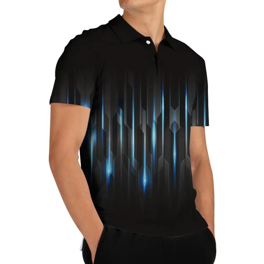 

Мужская летняя рубашка с отложным воротником и короткими рукавами