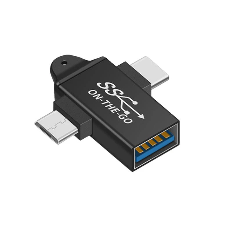 

Переходник с USB C на USB 3,0 OTG, Переходник USB 2 в 1 Type C Micro-OTG