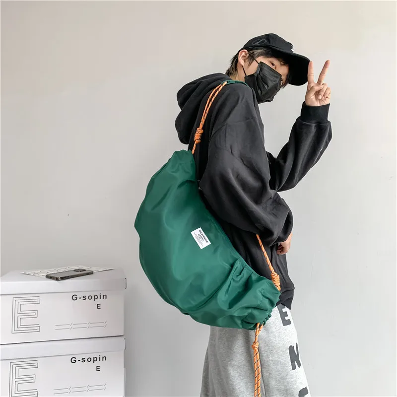 Stylish Men's Nylon Shoulder Bag  New Style Waterproof with Large Capacity and Lightweight