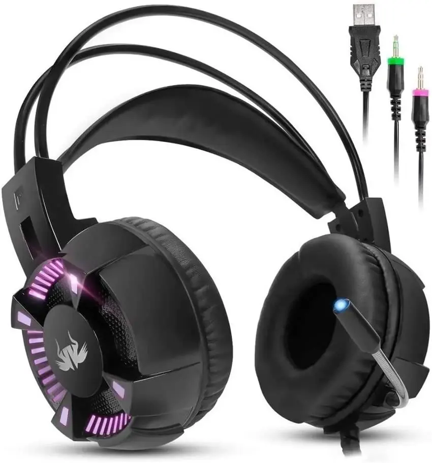 

2023 NEW Headset Gamer Led Rgb Som Surround 7.1 com Microfone Estéreo Para Pc Notebook Xbox One Series X e S Ps4 Ps5