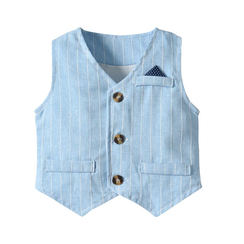 Spring baby boy baby gentleman suit shirt vest three-piece suit