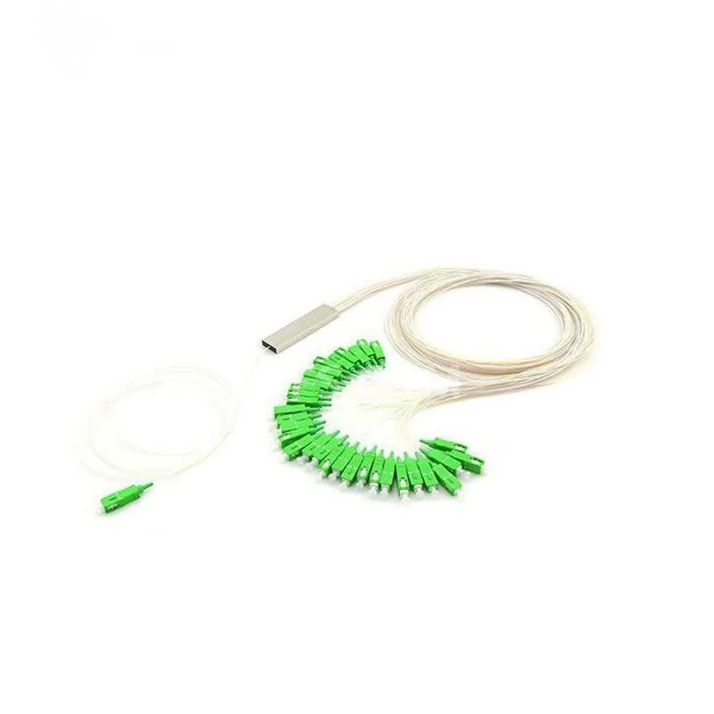 PCS/Lot 1X2 1X4 1X8 1X16 1X32 PLC SC/APC SM Single Mode 0.9mm G657A1 LSZH 1m FTTH Fiber Optic Splitter