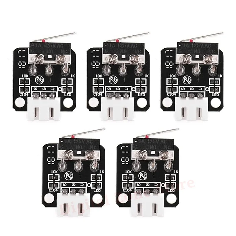 

5 Pcs RAMPS 1.4 3D Printer Endstop Limit Switch Module RepRap X/Y/Z Mechanical Switch Module for Ender-3 V2 CR-10