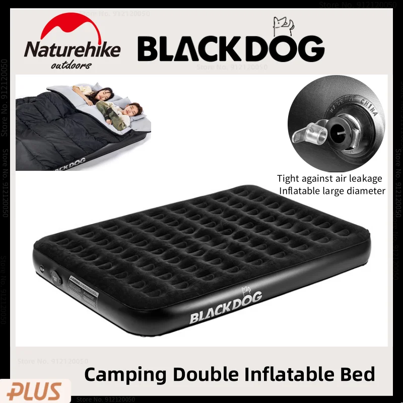 

Naturehike-Blackdog New Camping Double Inflatable Bed Lazy Air Cushion Bed Outdoor Thickened Heighten Tent Mattress Moisture Mat