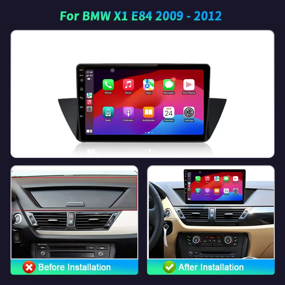 Android 14 для BMW X1 E84 2009-2012 автомобильный радиоприемник мультимедийные видеоплееры Auto