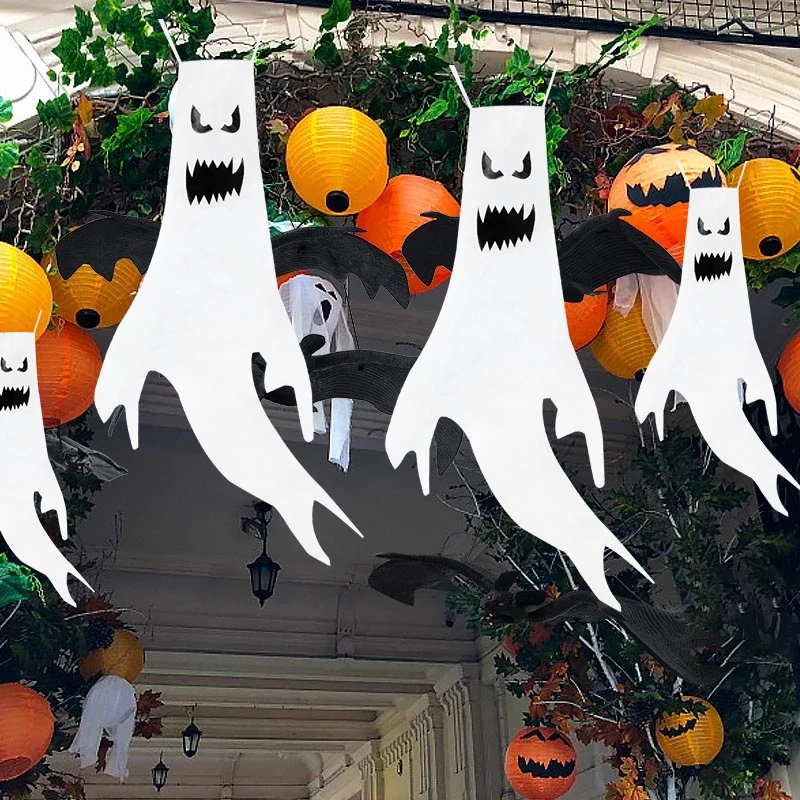 

Halloween Hanging Ghost White Spooky Ghost For Halloween Party Home Outdoor Tree Hanging Ornament Bar Haunted House Horror Props