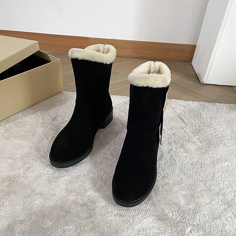 2024 женская обувь высокого качества женские ботинки без шнуровки модные