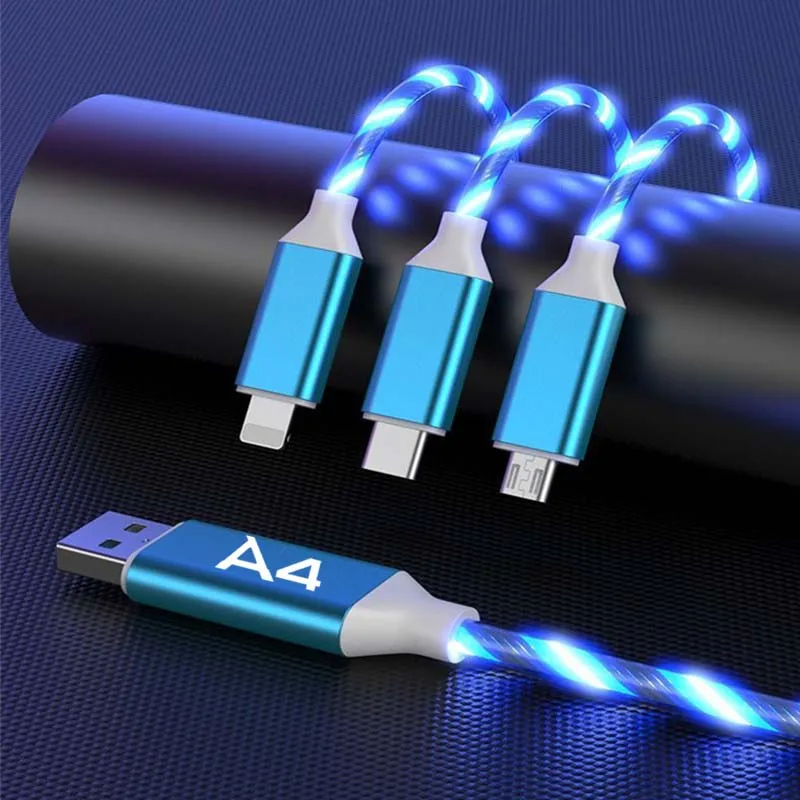 Автомобильный Стайлинг 3 в 1 Type C Lightning Micro USB кабель для быстрой зарядки audi A3 A4 A5 A6 A7