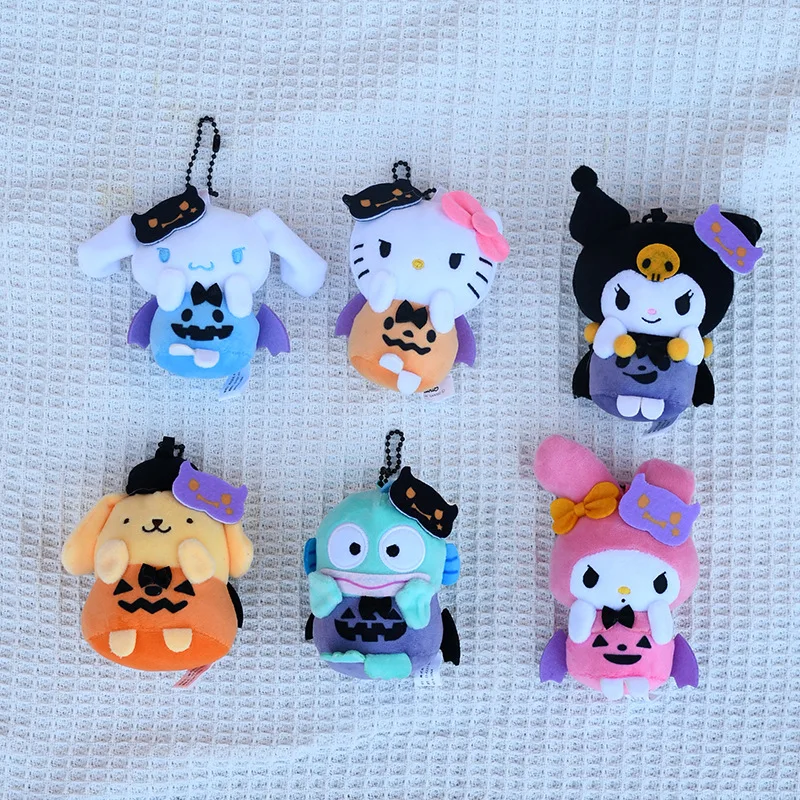 

Sanrio Hello Kitty Hangyodon Cinnamoroll Cartoon Anime Doll Pendant Girl Heart Cute Cartoon Pumpkin Plush Toy Halloween Gifts