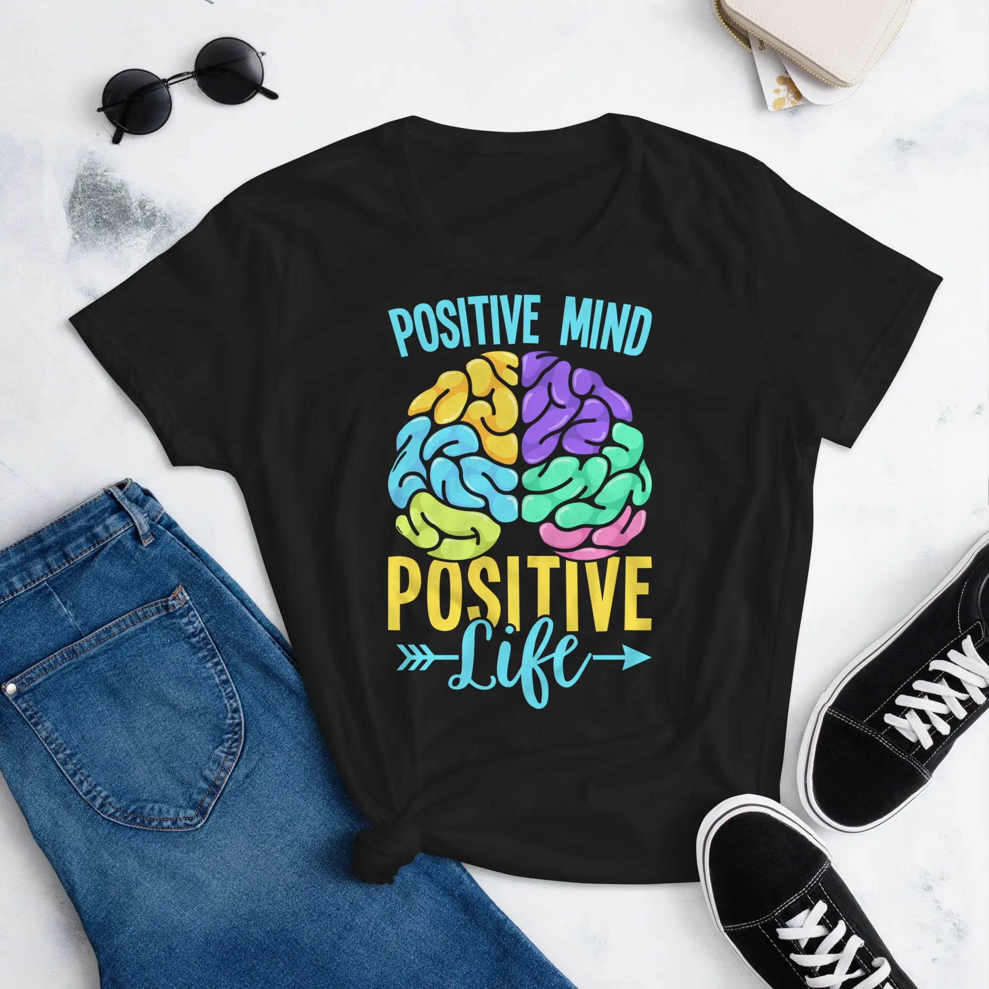 Фото Mindful Living Minds of All Kinds само мотивационная футболка для подъема футболка Позитивная мысль для оптимального образа жизни №1