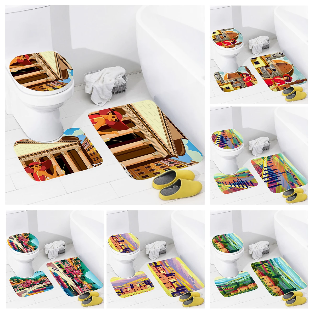 

home bathroom floor mats Bath Foot mat modern bathroom accessories rug Toilet mat Bathtub anti-slip carpet