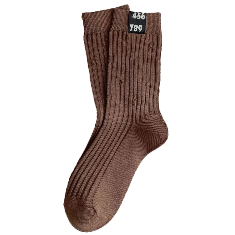 5 Pair Letter Labeling Luxury Designer Women Socks Set Long Cotton Cute Breathable Cycling Socks Sokken Fashion New Solid Color