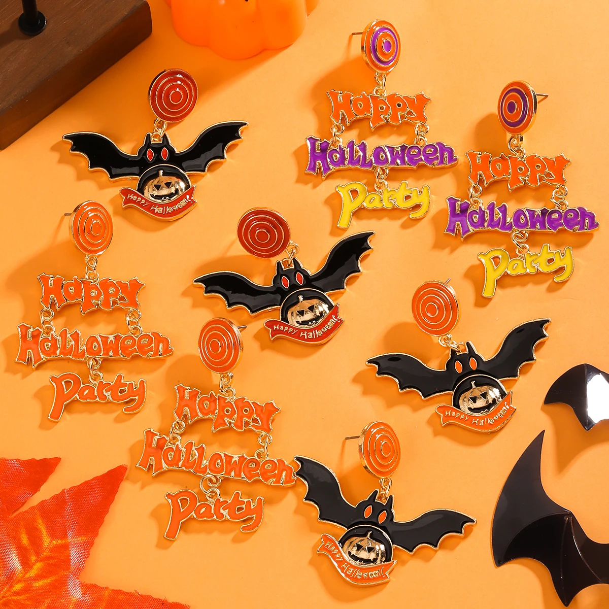 Vedawas Хэллоуин Тематические Висячие Серьги Женские Модные Из Цинкового Сплава В