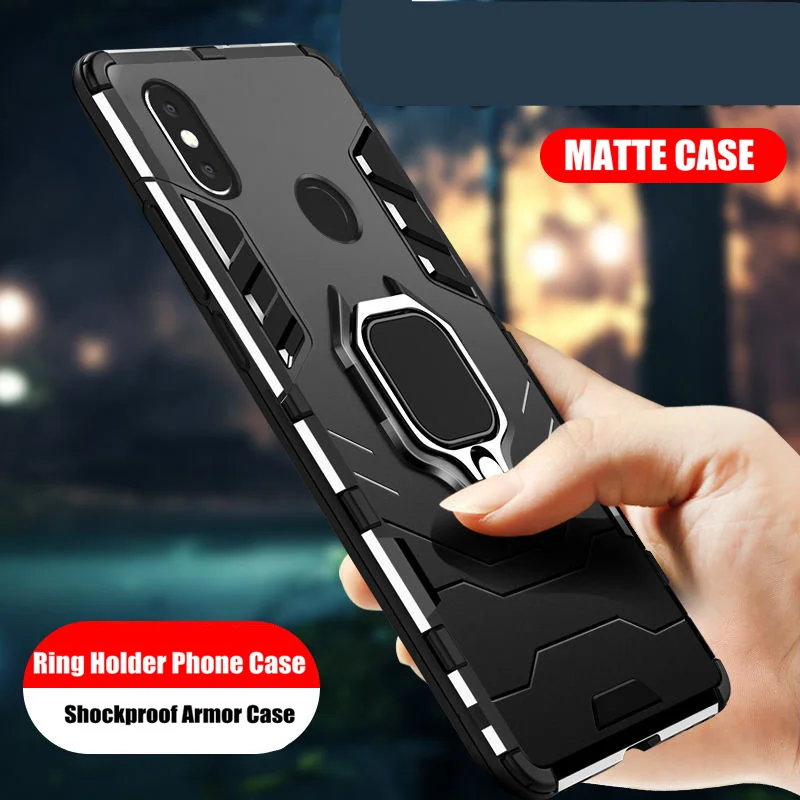 

Case For Xiaomi Mi A2 Lite Coque Luxury Armor Magentic Ring Car Holder Cover For Xiomi MI A2 MiA2 LITE Funda Bumper Shell Capa