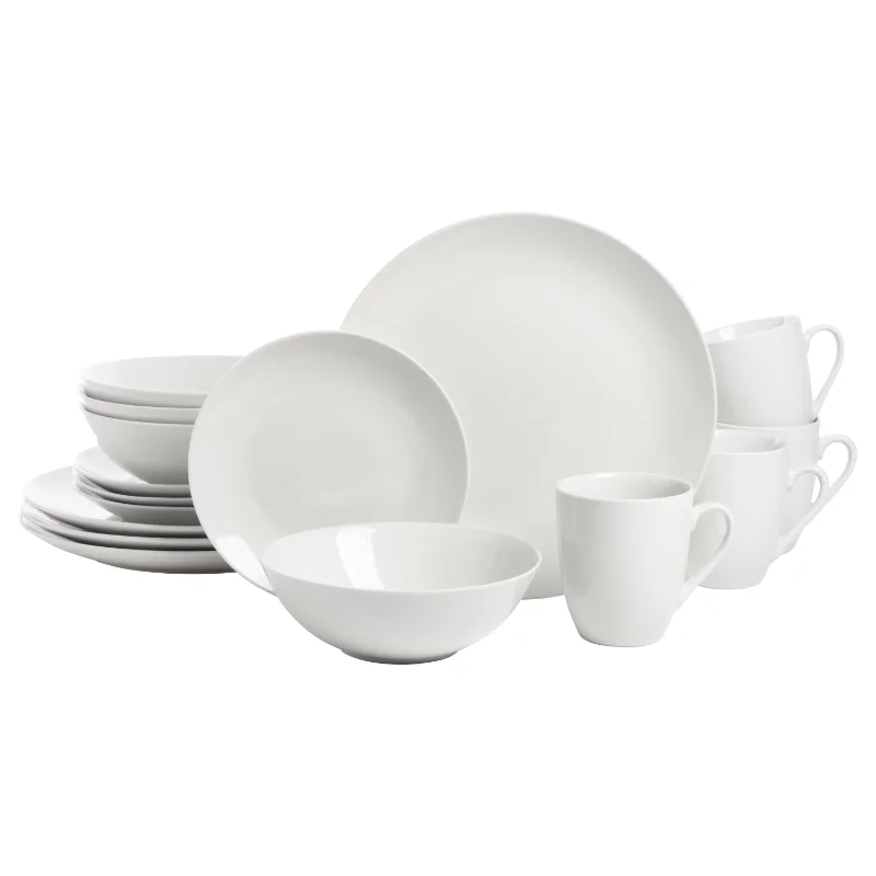 

Ten Strawberry Street Simply White Coupe 16-Piece Ceramic Dinnerware Set bone china dinner set dinner plate set dinner set