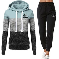 hoodies tracksuits for women autumn winter hooded and sweatpants jogging suits girls casual outdoor sweatshirt sport 2 pcs set