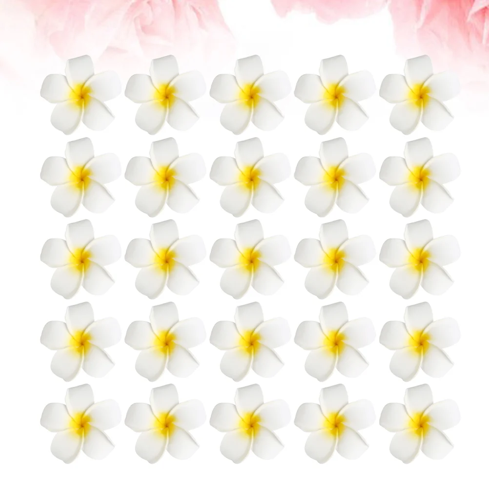 

25 Pcs Hair Accessories Frangipane Clip Flowers Barrette Side Clamp Women Vacation