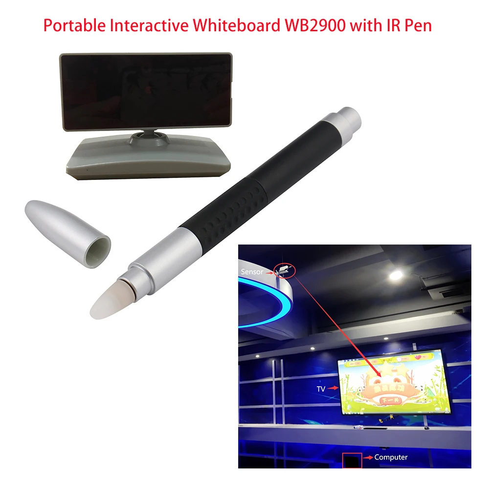 Multimedia Interactive Whiteboard Digital Smart Board Portable White Boards Infrared Electronic Pen for Education Soft System