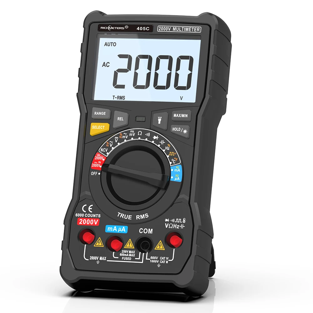 

Mining Machinery Digital Multimeter 2000V Auto Ranging Colorful Screen Capacitance Resistance ACDC Voltage Temperature Tester