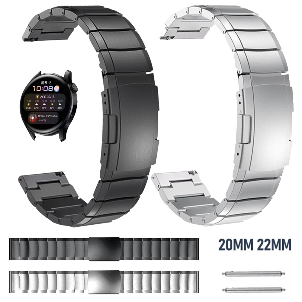 

20mm 22mm Stainless Steel Strap For HUAWEI Watch 3 42mm 46mm GT 2 GT3 Pro Band Metal Bracelet For HONOR Magic ES GS Wristbands