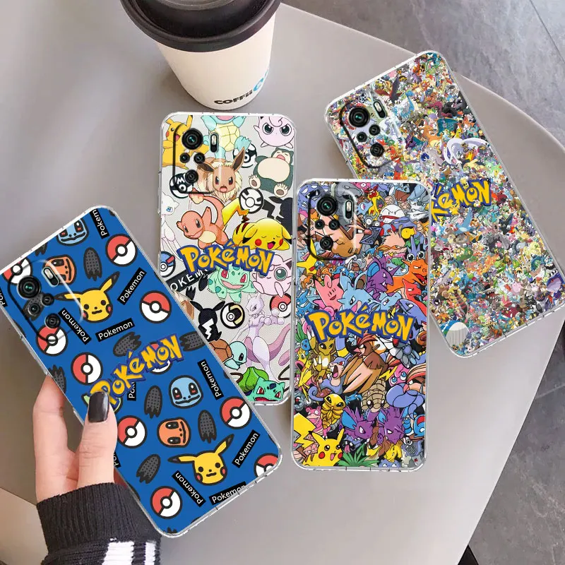 

Clear Case For Xiaomi Redmi Note 11 10 Pro 12 9 8 12C 10C 9C 11S 10S 9S Silicone Phone Cover Soft Funda Cool Anime Pokemon Shell