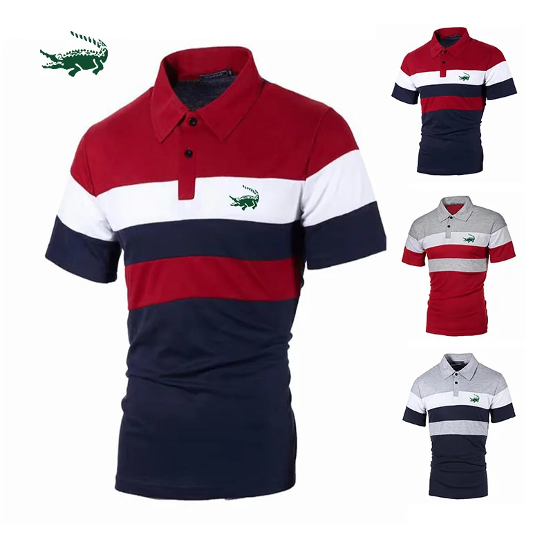 

Men's Printed Cotton Polo Spring, Summer and Autumn New High Quality Collar Shirt for Business Leisure